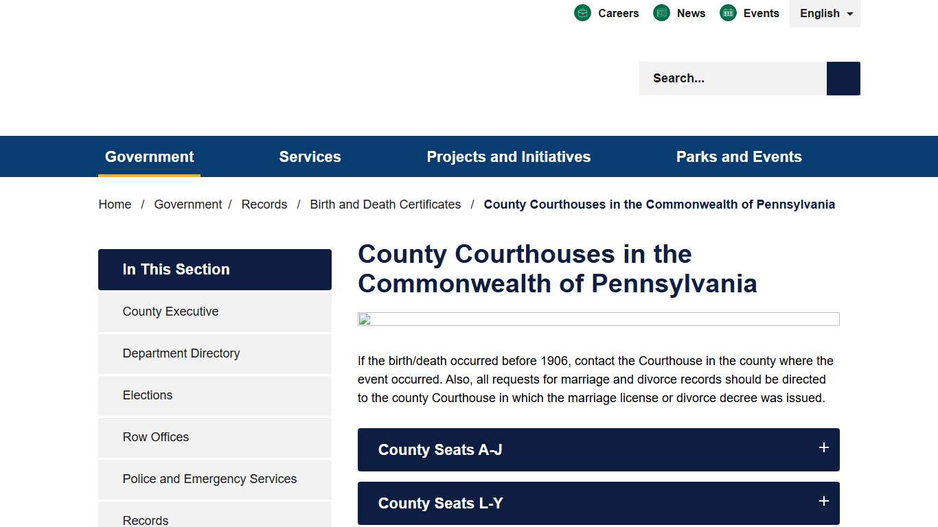 County Courthouses in the Commonwealth of Pennsylvania - Allegheny County, PA